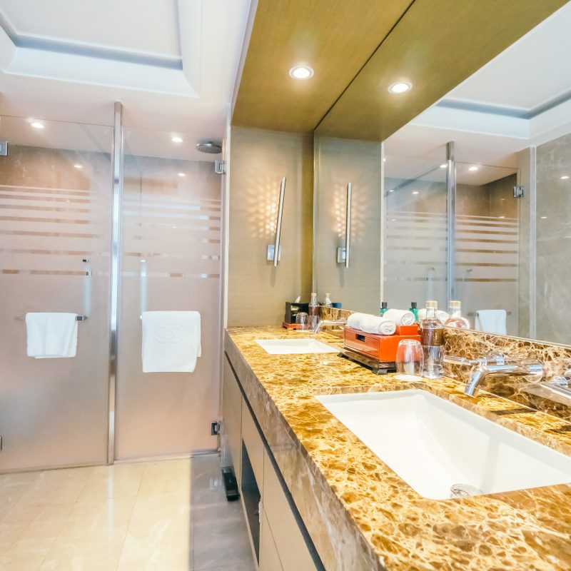 BANGKOK, THAILAND - AUGUST 12 2016: Beautiful luxury bathroom interior decoration in Hotel